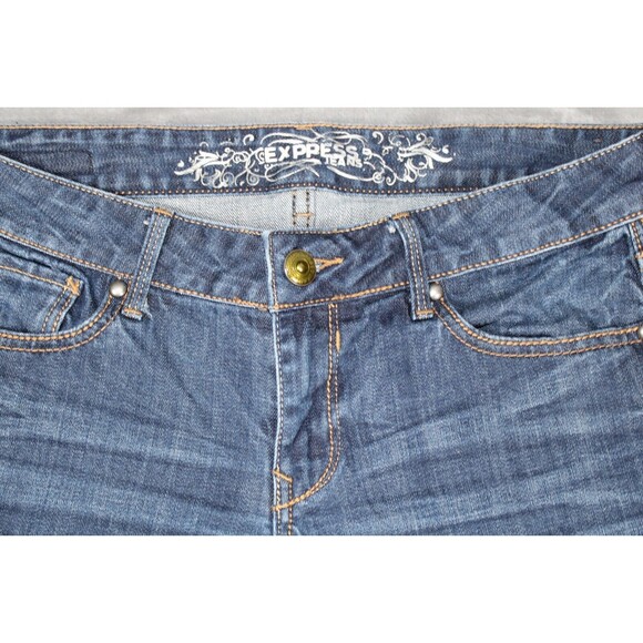 Express Boot Stella Low Rise Regular Fit Women's Size 6/28 Jeans Blue - Picture 4 of 10